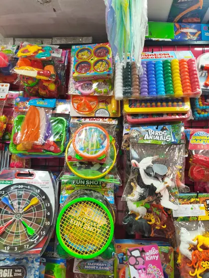 Dart boards, badminton rackets and garden game sets