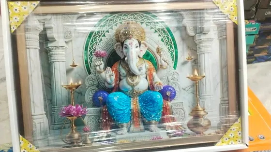 Framed Ganesh wall picture for home and housewarming gifts