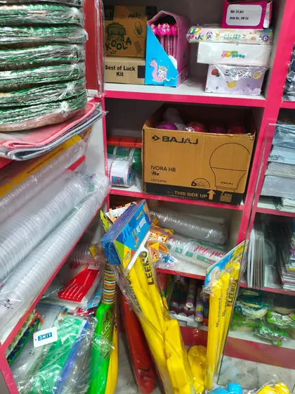 School project material including craft sheets, rolls and kits