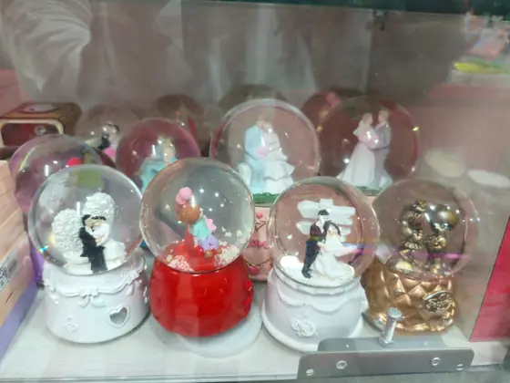 Snow globes and couple showpieces for gifting