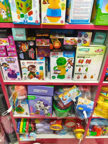 Toddler toys such as stacking rings, shape sorters and activity sets